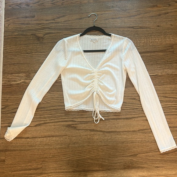 Reformation Pointelle Crop Top - Picture 3 of 5